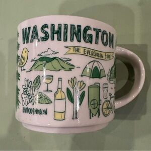 Washington Themed Green and White Mug Starbucks you are here collection